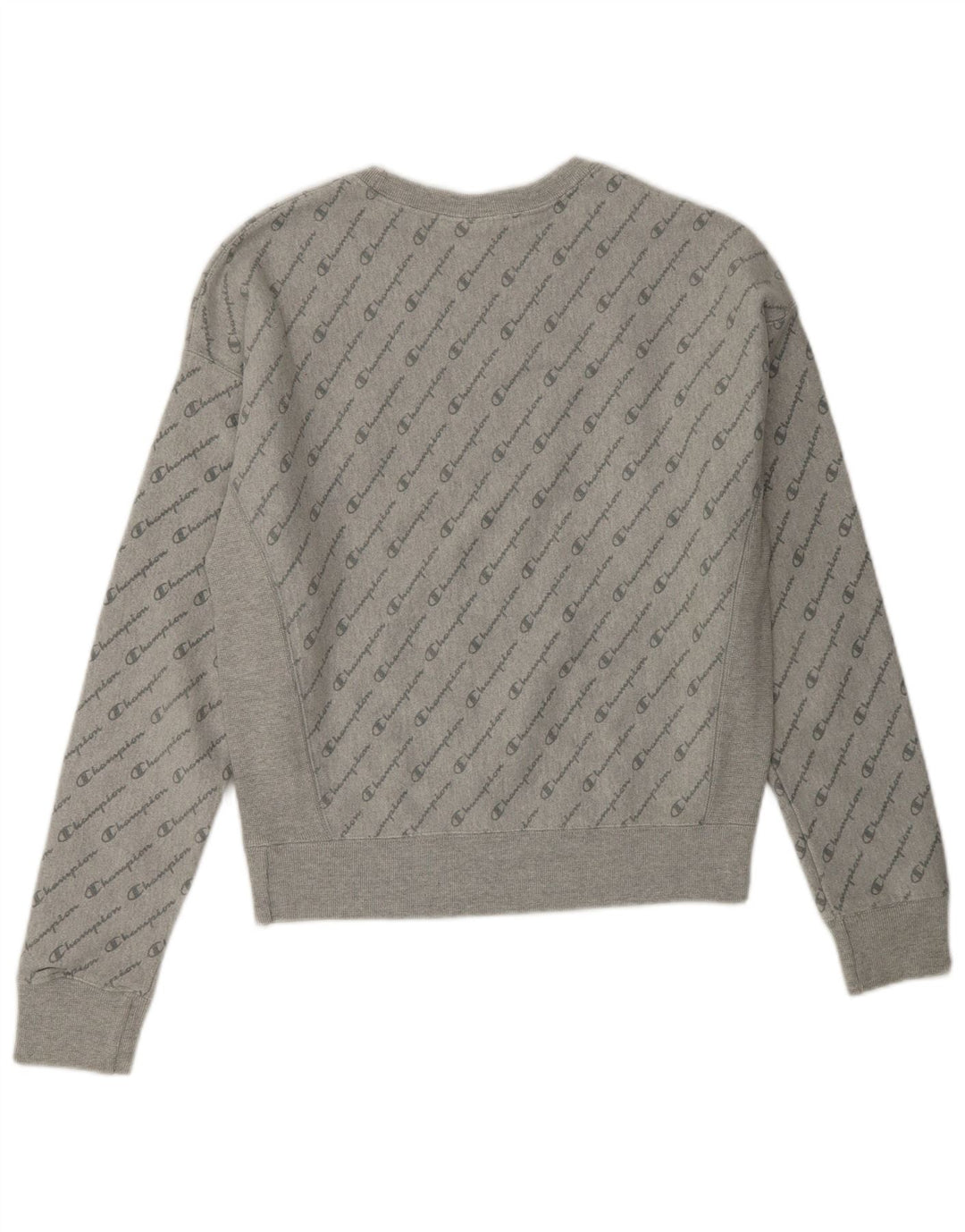 CHAMPION Felpa con grafica Reverse Weave da donna UK 10 Small Grigio