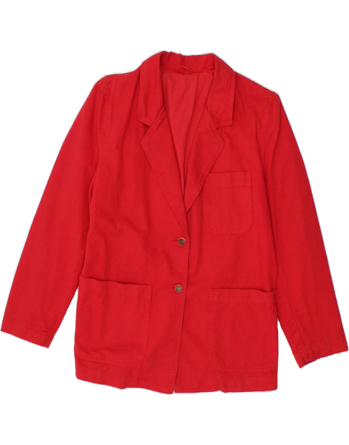 MARINA SPORT Womens 2 Button Blazer Jacket Size 17 Small Red Vintage Marina Sport and Second-Hand Marina Sport from Messina Hembry 