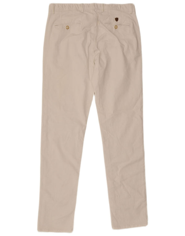 Pantaloni chino slim da uomo Massimo Dutti EU 44 Large W34 L33 Bianco
