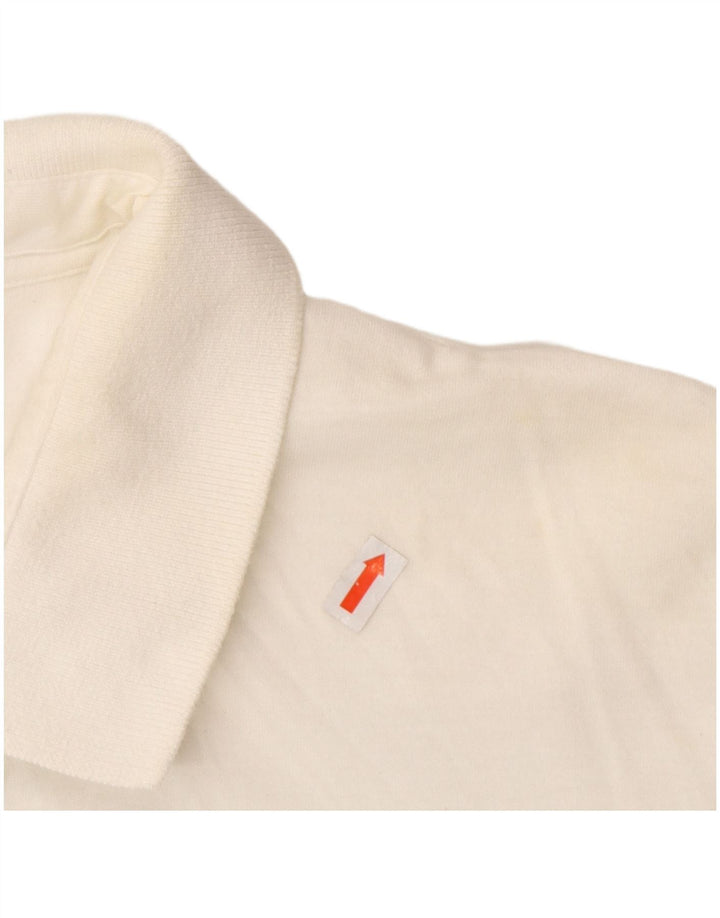 Polo da uomo FRENCH CONNECTION grande in cotone bianco sporco
