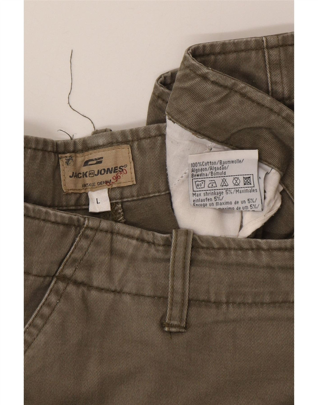 Pantaloncini cargo da uomo Jack & Jones grandi W34 cotone kaki