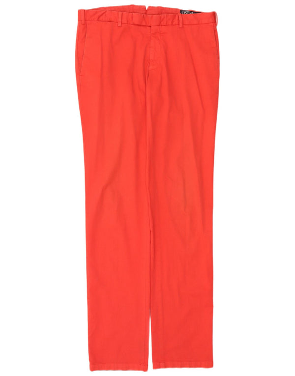 Pantaloni chino dritti da uomo Polo Ralph Lauren W34 L36 cotone arancione