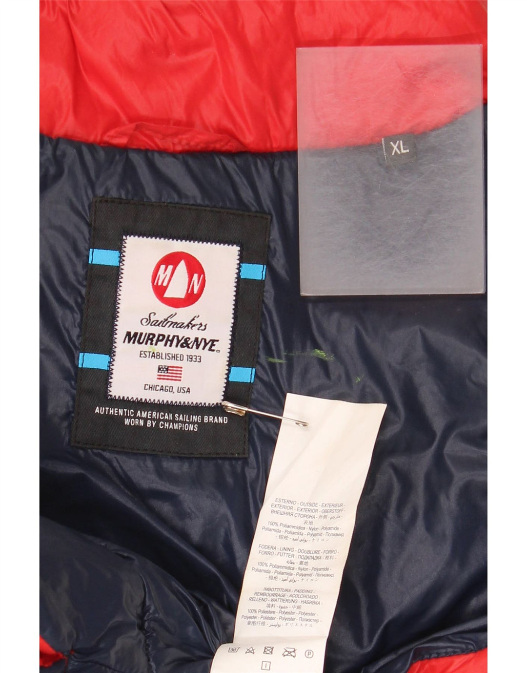 Gilet imbottito da uomo Murphy & Nye UK 42 XL rosso poliammide