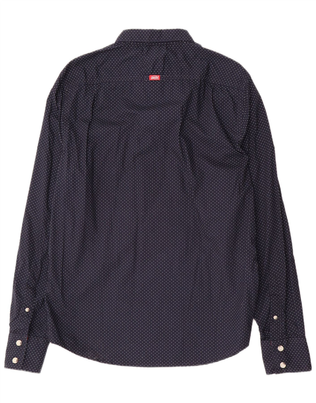 Camicia da uomo Superdry XL in cotone maculato blu navy