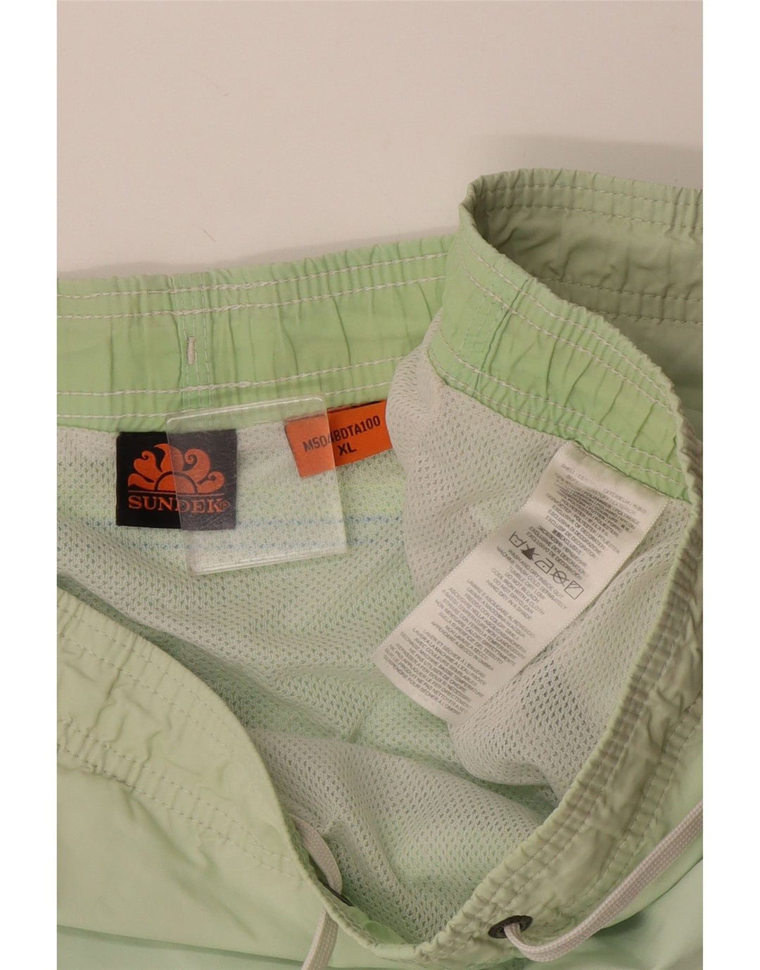 Pantaloncini da bagno da uomo Sundek XL in nylon verde