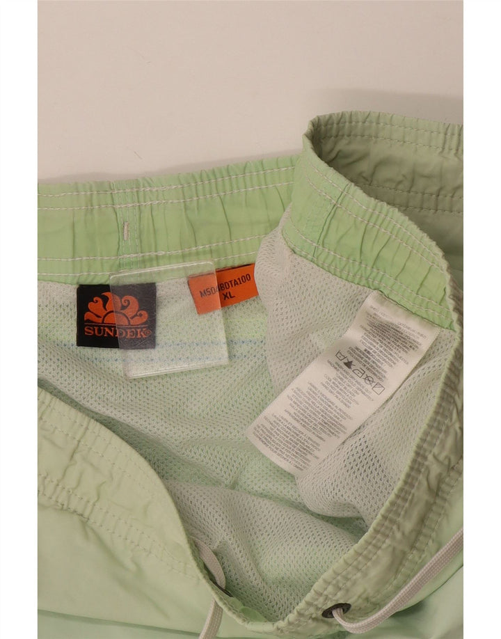Pantaloncini da bagno da uomo Sundek XL in nylon verde