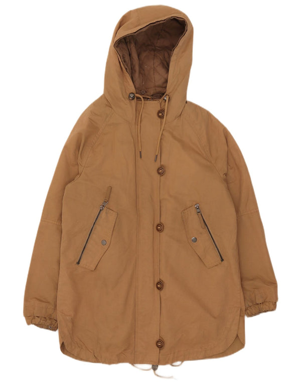 Giacca Parka con cappuccio da donna Zara UK 6 XS Poliestere beige
