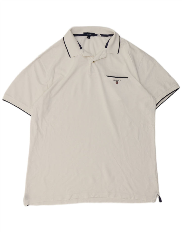 Polo da uomo Gant XL in cotone bianco