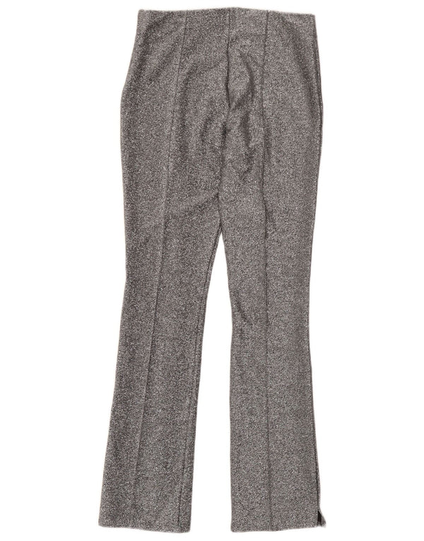 Pantaloni casual Zara Trafaluc Bootcut da donna medi W28 L30 Argento