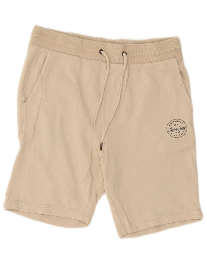 Pantaloncini sportivi da uomo Jack & Jones piccoli in cotone beige
