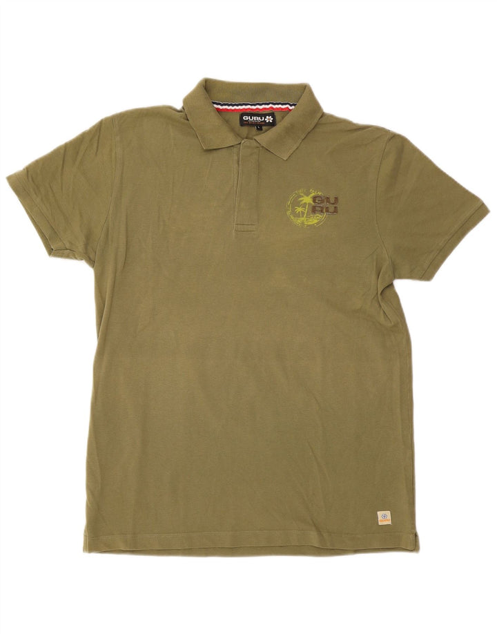 Polo da uomo Guru grande in cotone kaki