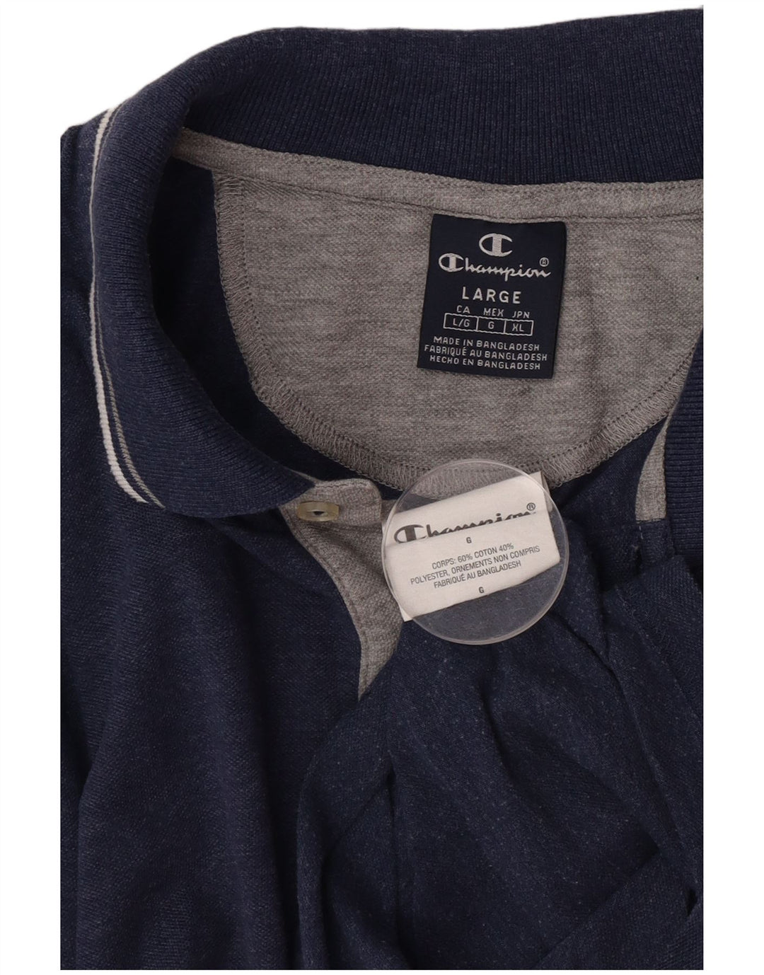 Polo da uomo Champion Large in cotone blu navy