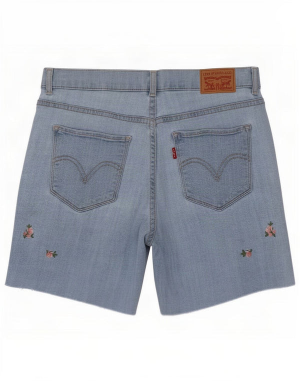 Pantaloncini di jeans classici da donna Levi's piccoli W27 cotone floreale blu