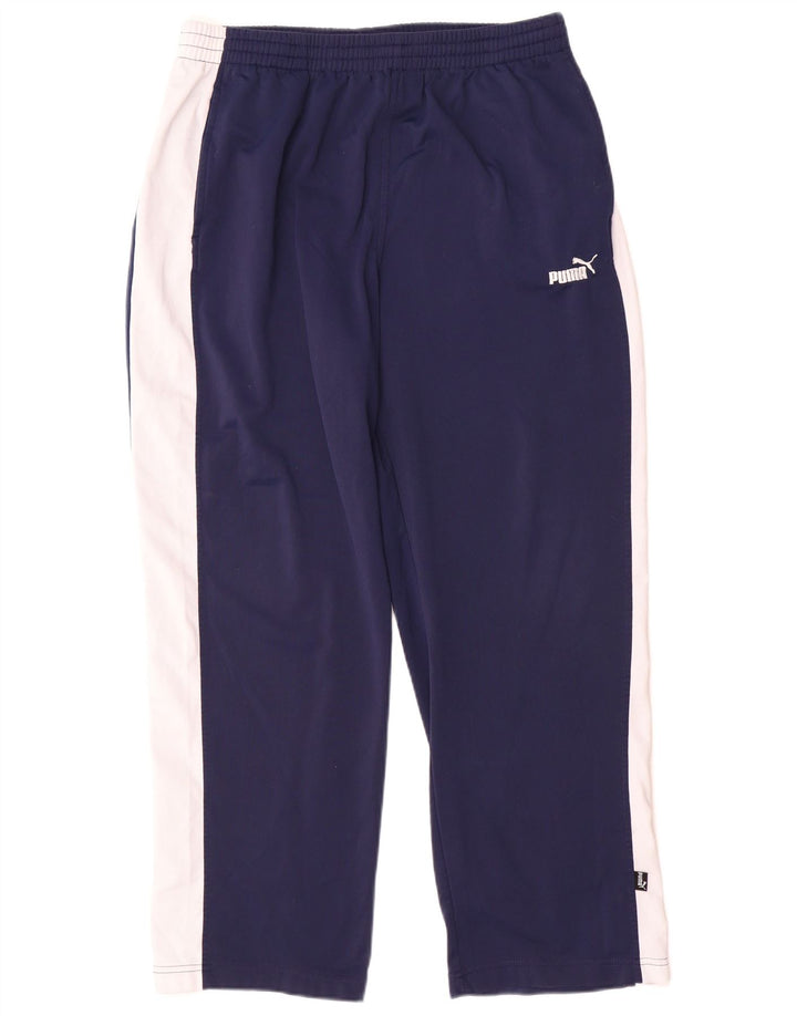 Pantaloni da tuta PUMA da uomo grandi color block blu navy