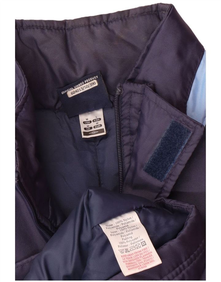 Cappotto imbottito con cappuccio da uomo UMBRO UK 38 Nylon color block medio blu navy