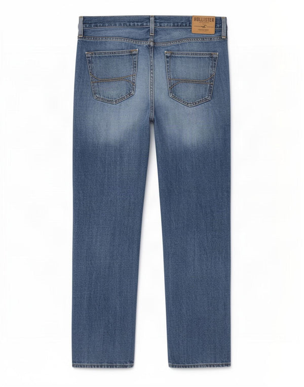 Jeans dritti da uomo Hollister W36 L32 cotone blu