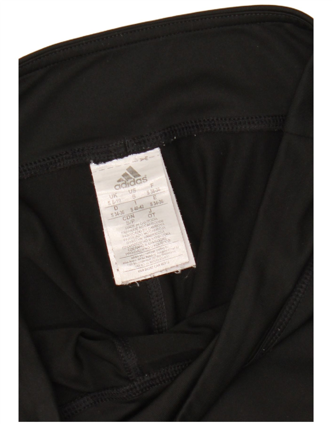 Leggings Adidas Climalite Capri da donna UK 8/10 Piccolo poliestere nero