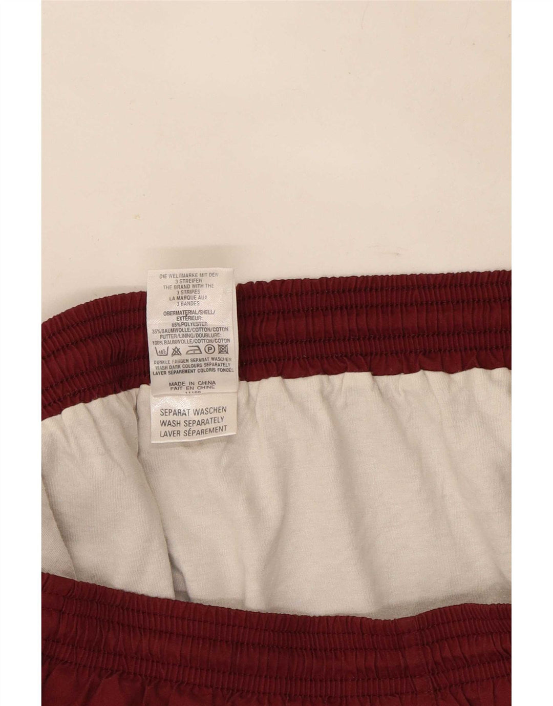 Pantaloncini sportivi Adidas da donna UK 14 poliestere bordeaux medio