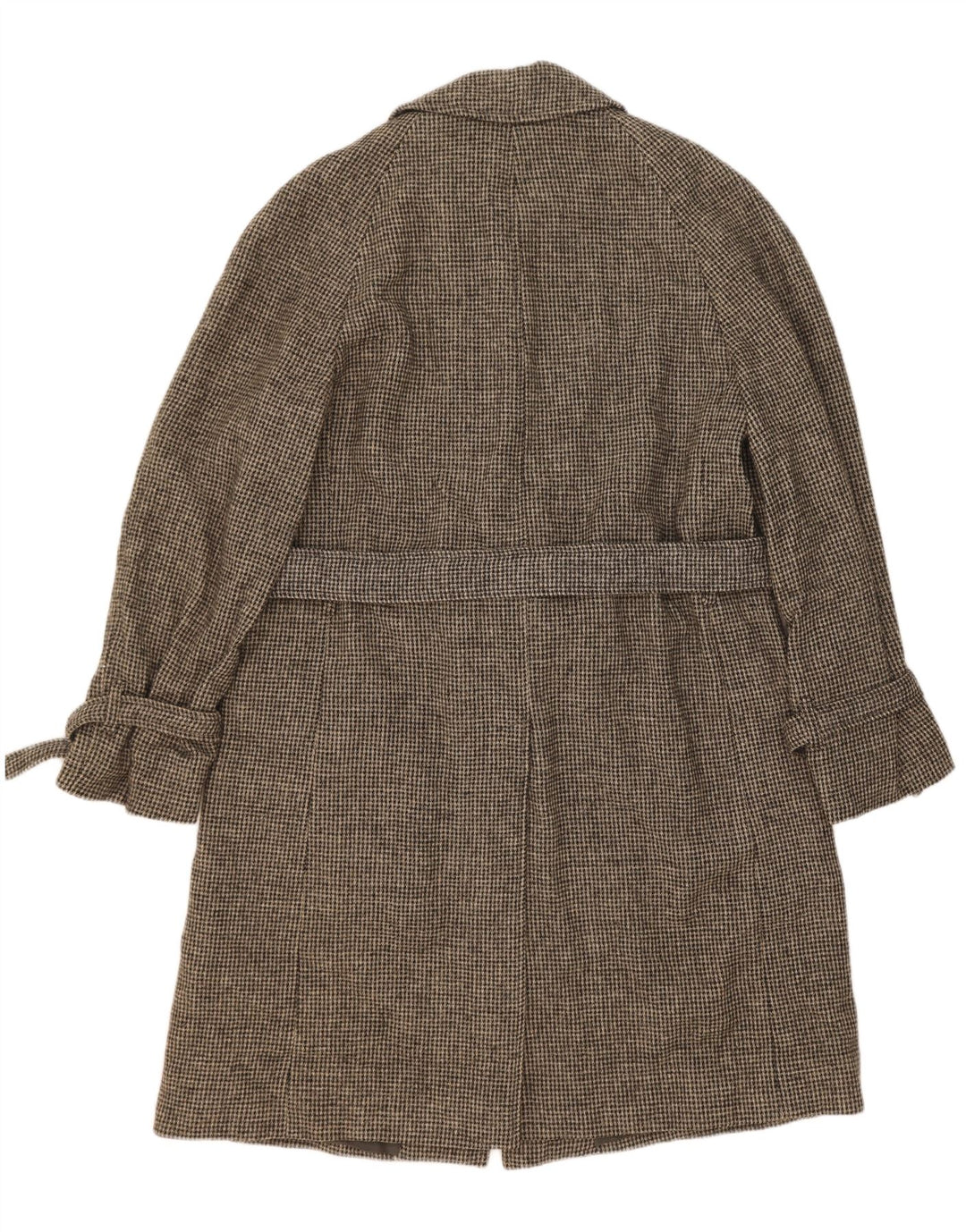Soprabito vintage da uomo UK 38 in lana vergine a quadri grigio medio