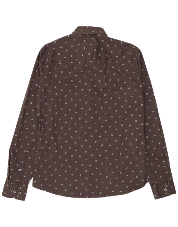 Camicia Uomo Slim Fit S.OLIVER Cotone Maculato Grigio Medio