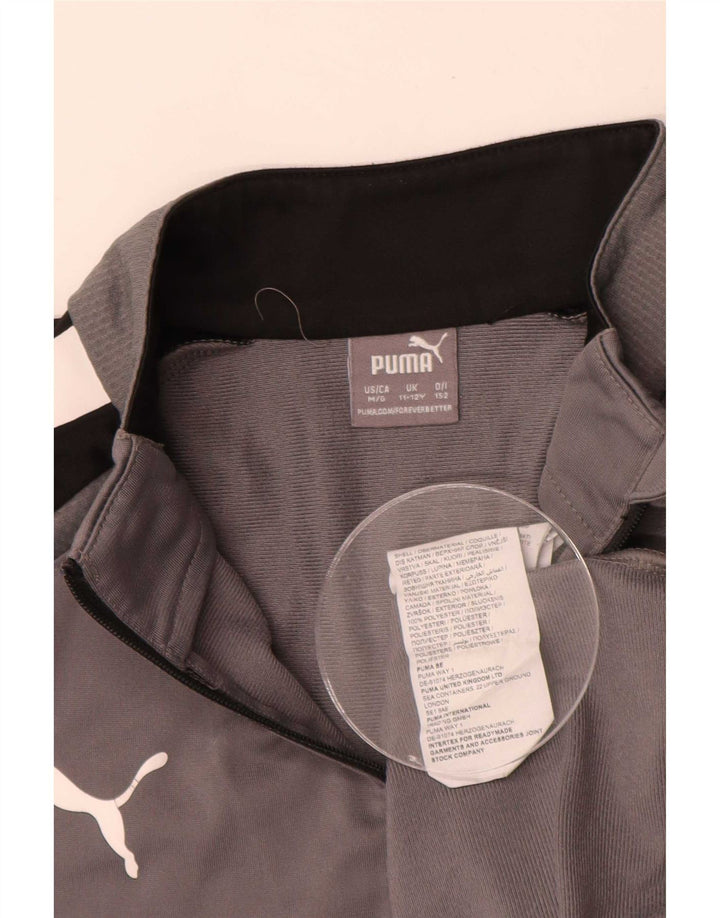 Maglia della tuta da ginnastica Puma da ragazzo con grafica 11-12 anni, colore grigio