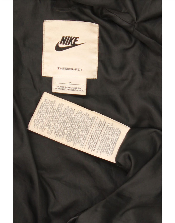 Giacca imbottita oversize con cappuccio da donna Nike UK 20 2XL poliestere nero
