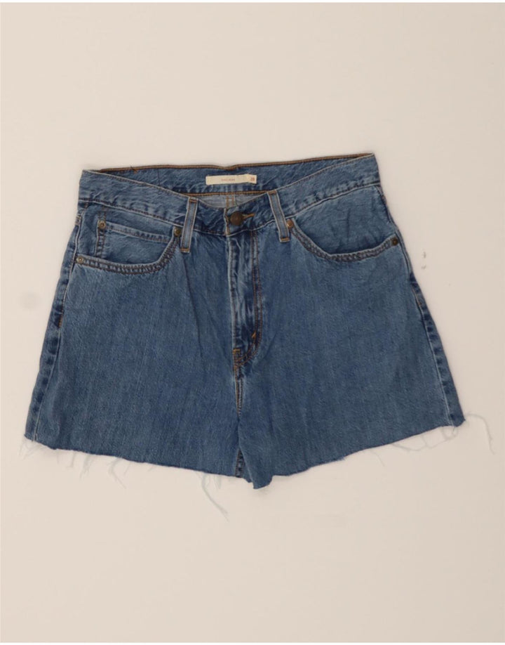 LEVI'S Womens High Waist Denim Shorts W28 Medium Blue Vintage Levi's and Second-Hand Levi's from Messina Hembry 