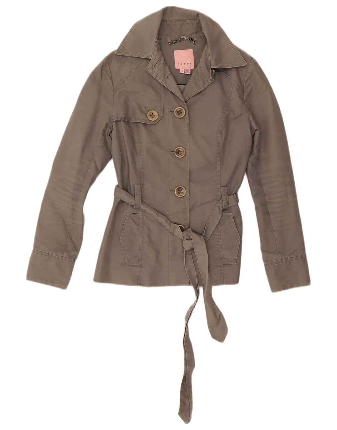 Trench corto da donna TED BAKER taglia 1 XS cotone grigio