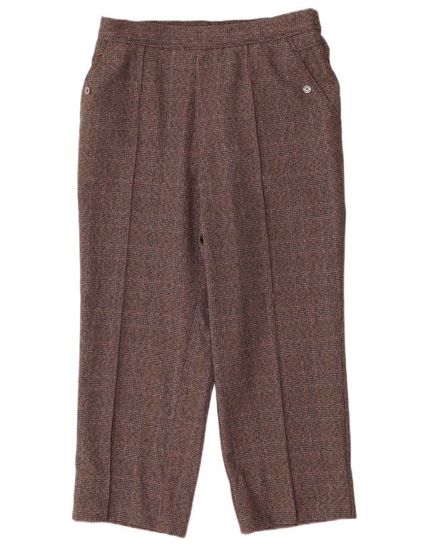 Marks & Spencer Womens Cropped Trousers UK 12 Medium W28 L24 Grey
