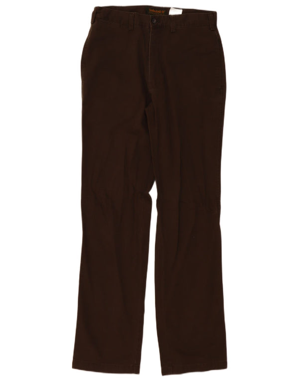 Pantaloni chino dritti da uomo Timberland W31 L33 in cotone marrone