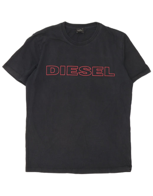 T-shirt grafica da uomo Diesel Top XL in cotone nero