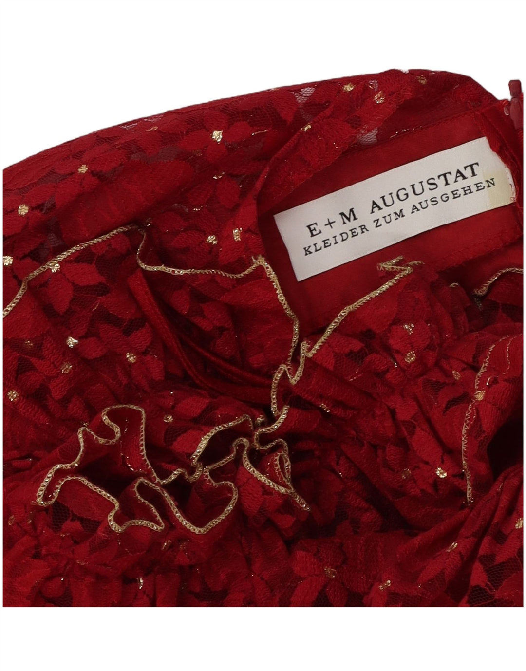 Abito lungo da donna E+M AUGUSTAT UK 12 Medio Rosso floreale