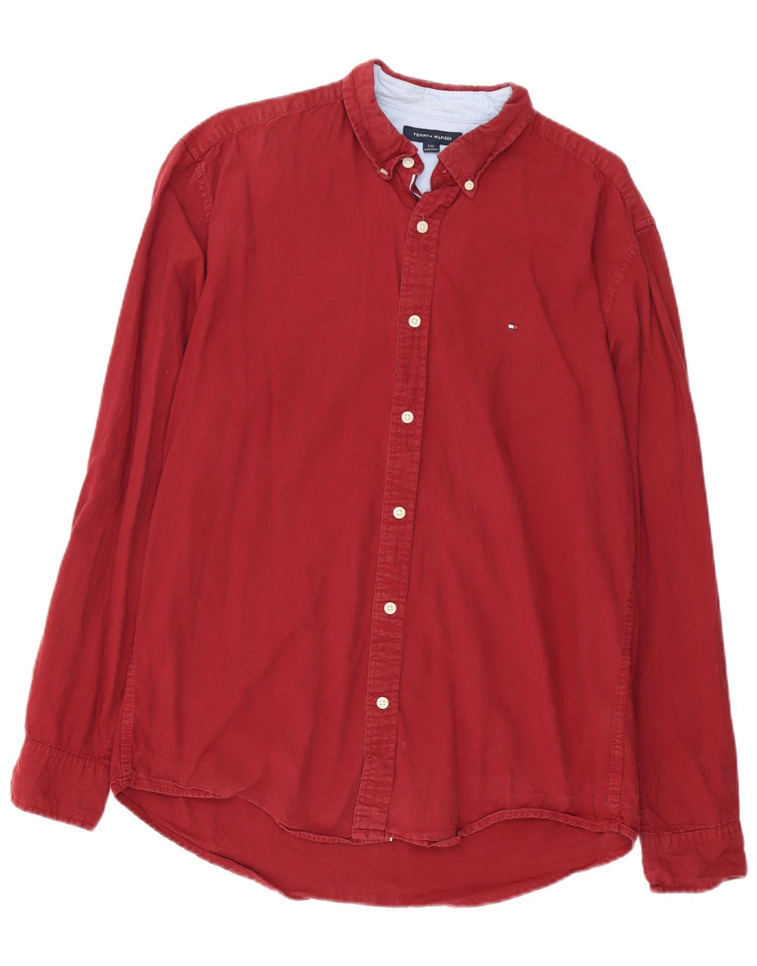 TOMMY HILFIGER Camicia da uomo grande in cotone bordeaux