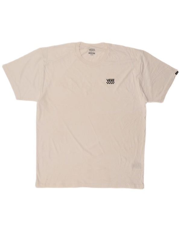 T-shirt da uomo con vestibilità classica VANS XL in cotone bianco