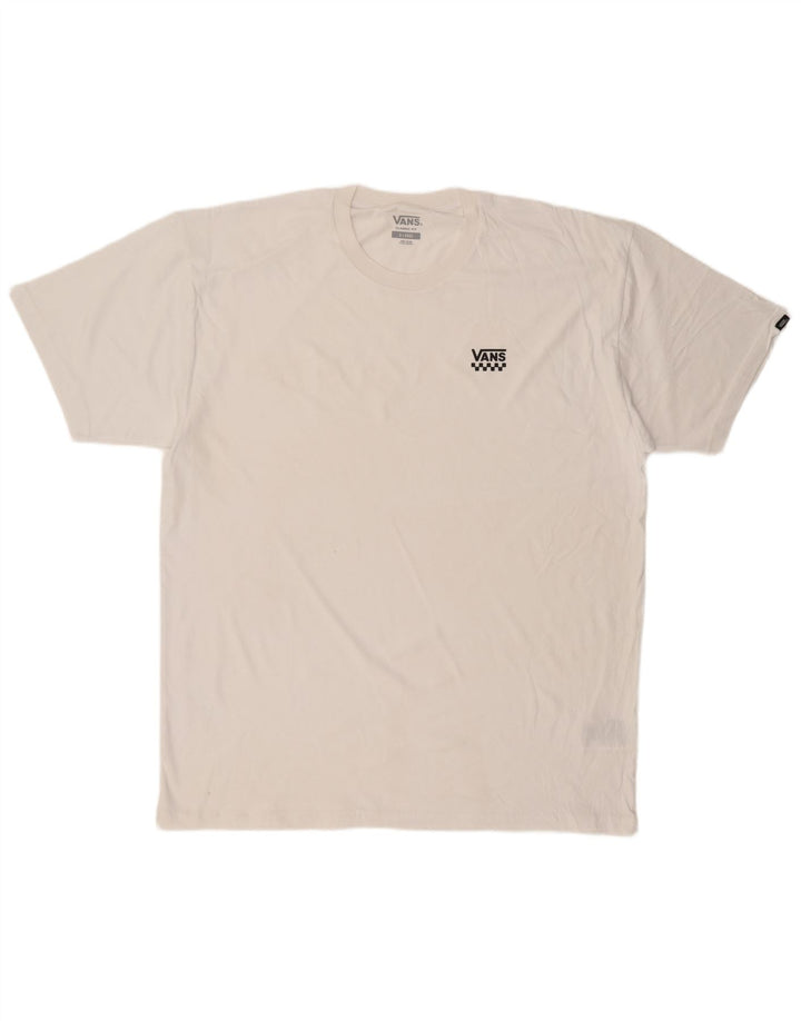 T-shirt da uomo con vestibilità classica VANS XL in cotone bianco