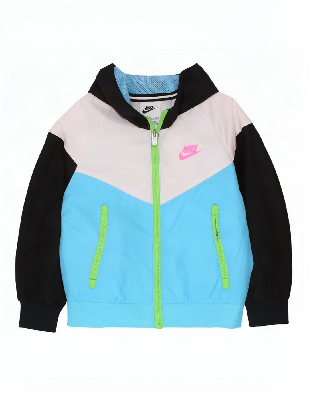 Giacca da ginnastica con cappuccio da ragazzo Nike 2-3 anni in poliestere color block blu