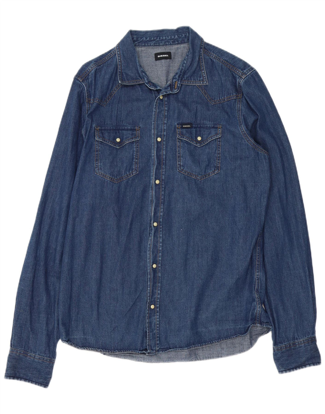 DIESEL Camicia in denim da uomo XL in cotone blu