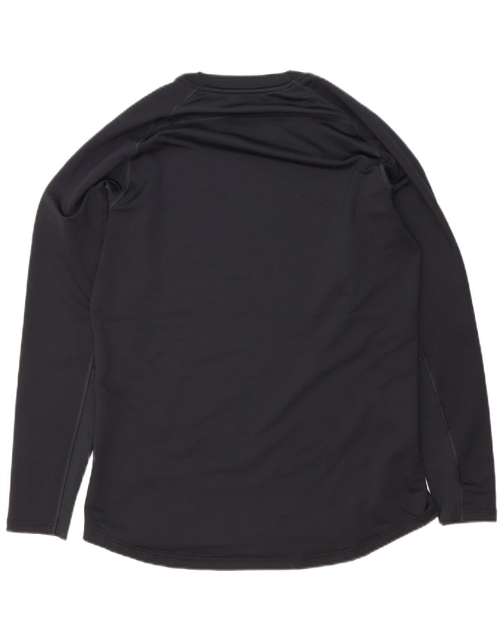 Top Nike Dri Fit da uomo a maniche lunghe, grande, in poliestere nero