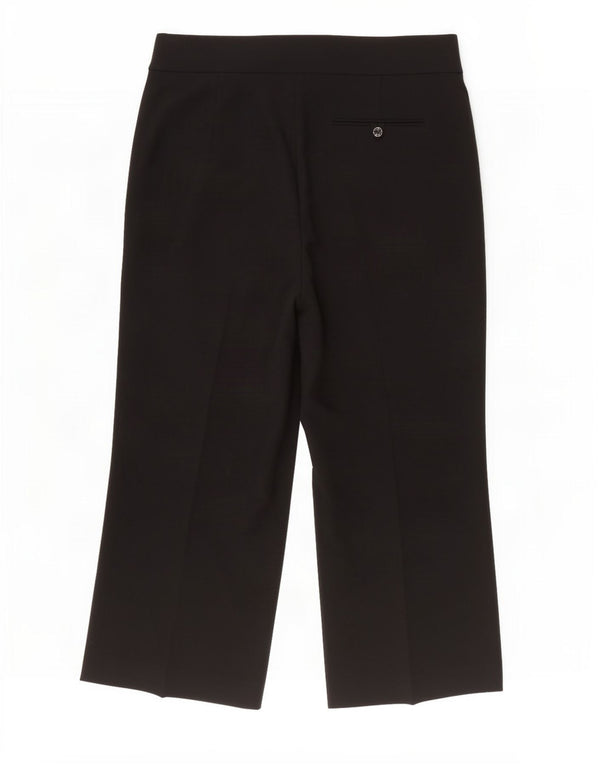 Pantaloni chino a gamba larga da donna Marks & Spencer UK 16 Large W34 L29 Neri