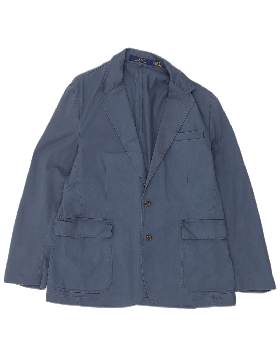 POLO RALPH LAUREN Giacca blazer a 2 bottoni da uomo UK 42 XL Cotone blu navy