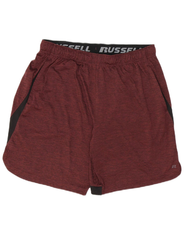 RUSSELL ATHLETIC Pantaloncini sportivi Dri-Power da uomo color block medio marrone