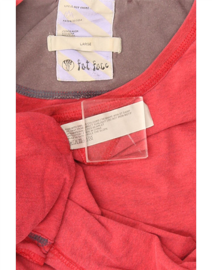 FAT FACE T-shirt da uomo Top grande in cotone rosso
