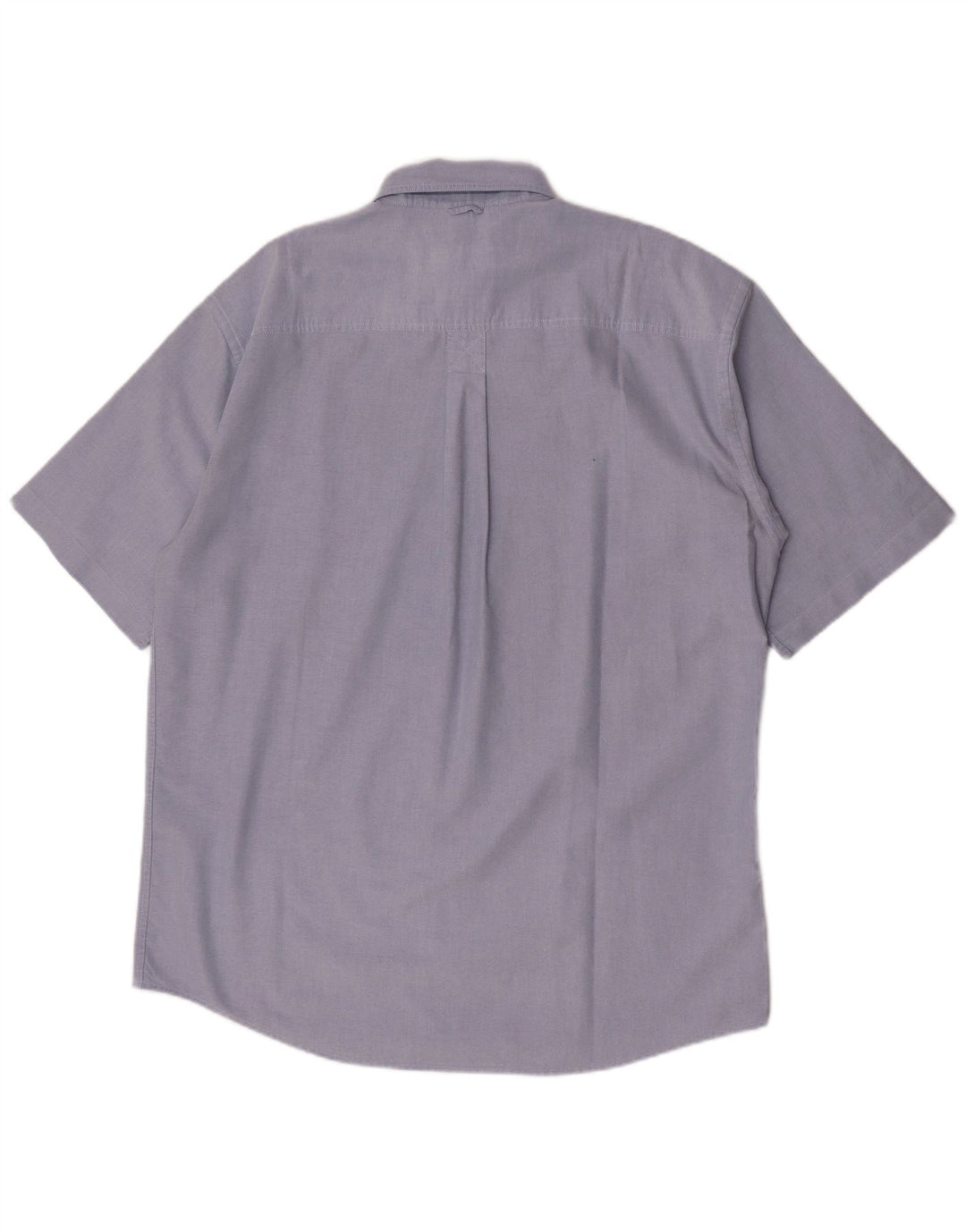 Camicia a maniche corte da uomo Timberland in cotone blu medio