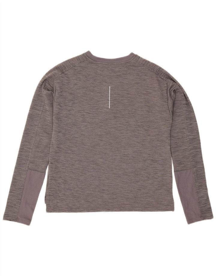 Maglia Nike Dri Fit da uomo a maniche lunghe grigio medio chiazzato