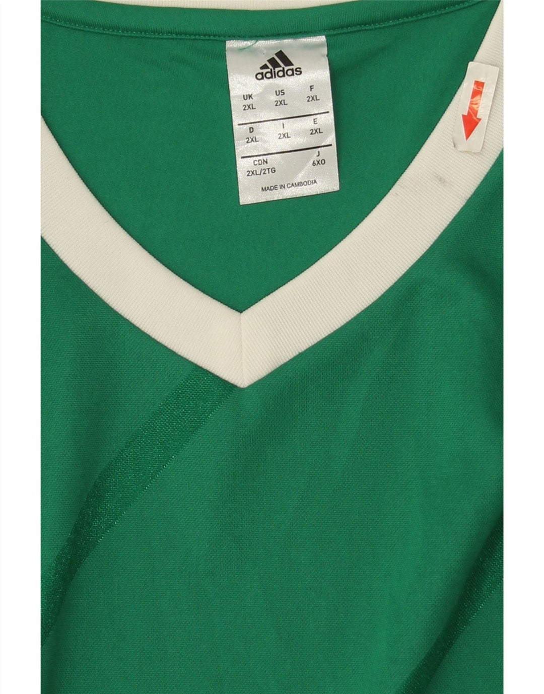 Adidas Uomo Climalite Top manica lunga 2XL Poliestere a righe verdi