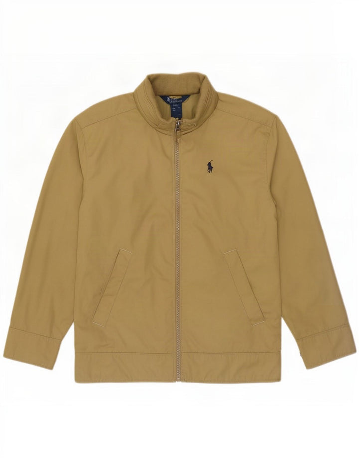 Giubbotto bomber con cappuccio da bambino Polo Ralph Lauren 7-8 anni piccolo in poliestere beige
