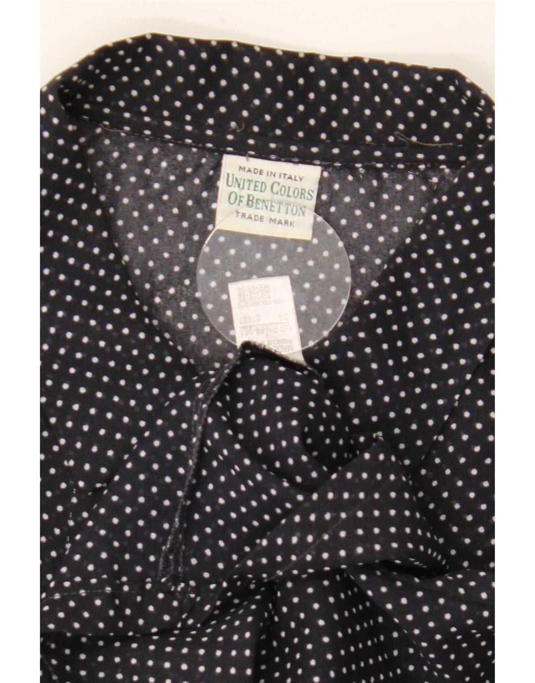 Camicia a maniche corte da donna Benetton UK 20 2XL Poliestere maculato nero