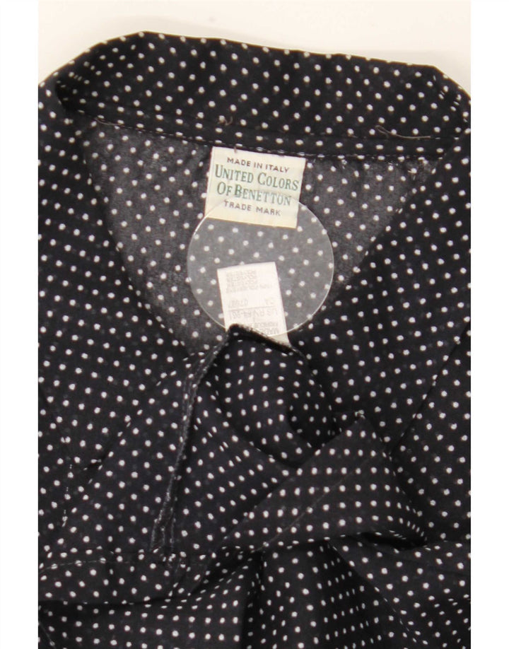 Camicia a maniche corte da donna Benetton UK 20 2XL Poliestere maculato nero