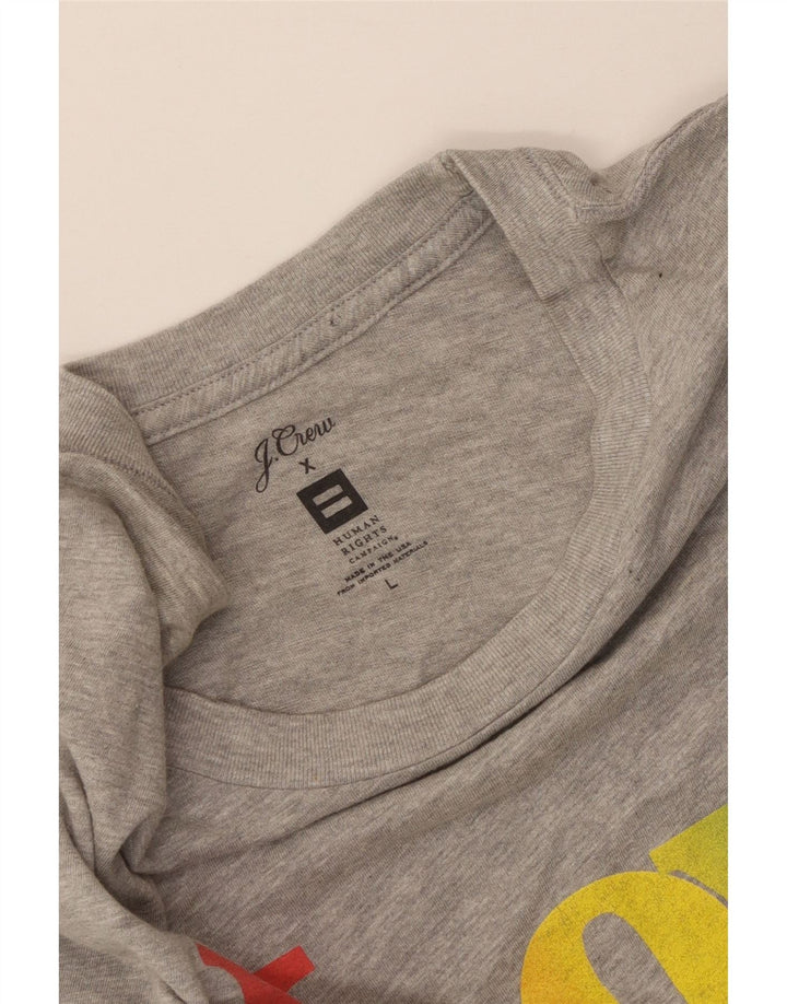 J. CREW T-shirt grafica da donna Top UK 14 Large Grigio