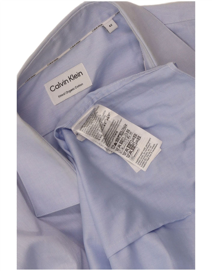 Camicia da uomo Calvin Klein taglia 42 grande cotone blu